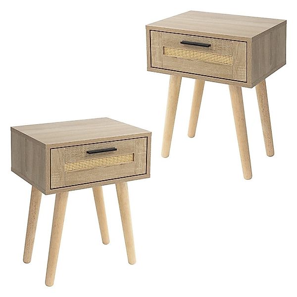 ML-DESIGN Nachttisch 2er Set Nachtkommode Nachtschrank günstig online kaufen