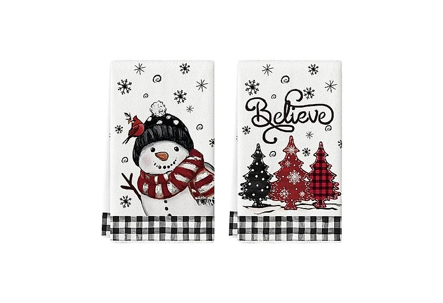 FOUORTUNATE-BEE Geschirrtuch Weihnachtliche Geschirrtücher im 2er-Set mit S günstig online kaufen