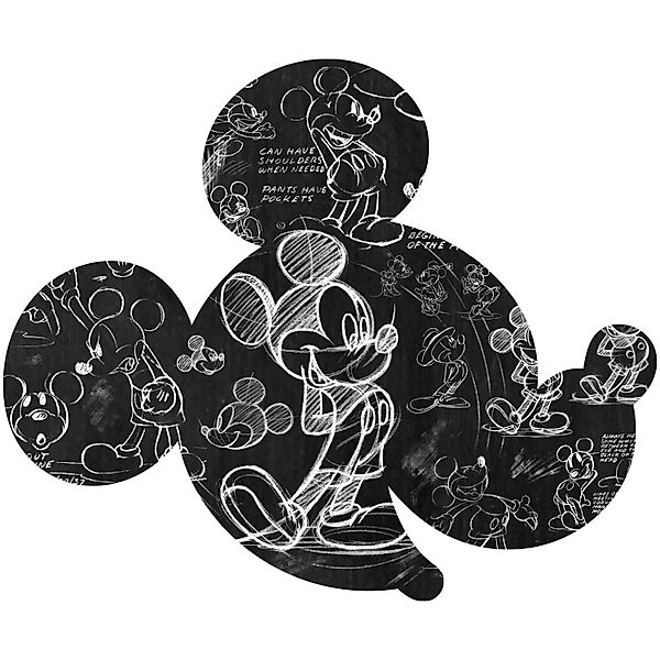 Disney Wandtattoo Mickey Mouse Schwarz-Weiß 127 x 127 cm 612712 günstig online kaufen
