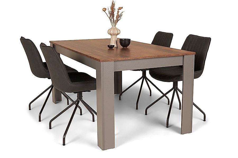 riess-ambiente Esstisch LOFT 160cm natur/anthrazit · pflegeleichter Küchent günstig online kaufen