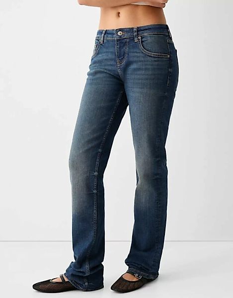 Bershka Jeans Im Straight-Fit Mit Tiefem Bund Damen 44 Blau günstig online kaufen