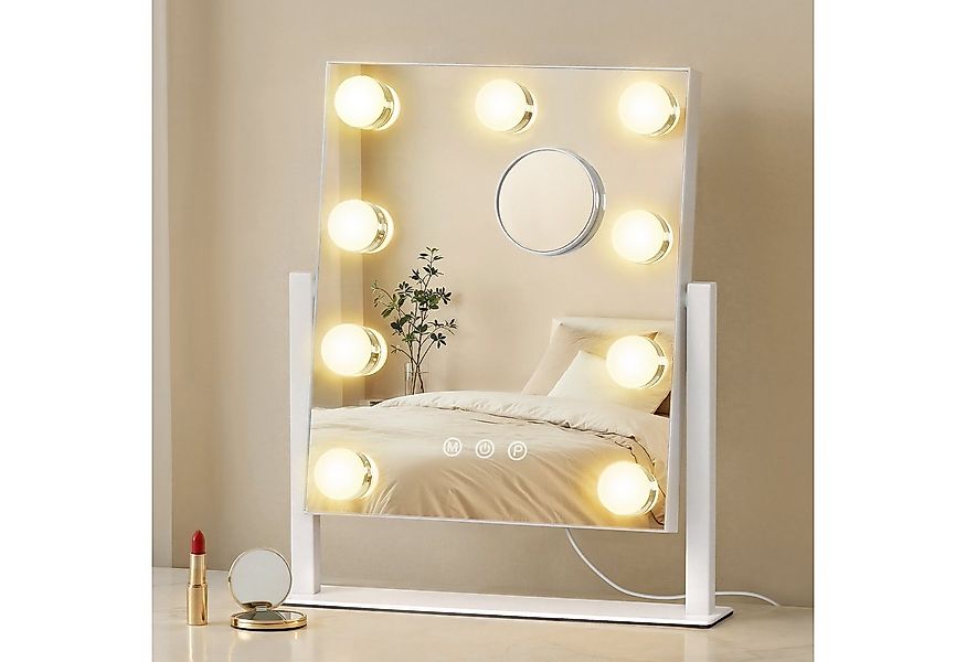 SONGMICS Schminkspiegel, Kosmetikspiegel, verstellbares LED-Licht, mit USB- günstig online kaufen