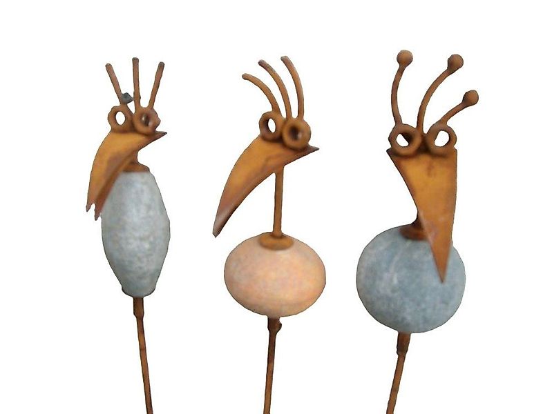 Deko-Impression Gartenstecker Dekorative Gartenstecker 3er-Set Gartenstab günstig online kaufen