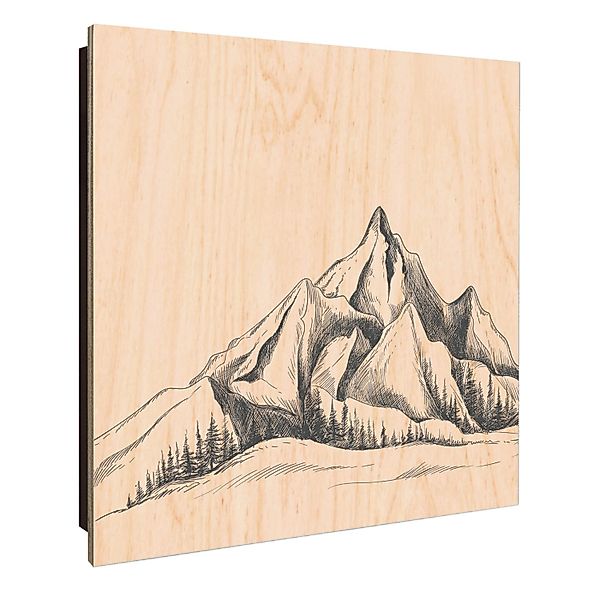 Banjado Schlüsselkasten Holz 30x30cm Schwarz Scharnier Rechts 50 Haken Desi günstig online kaufen