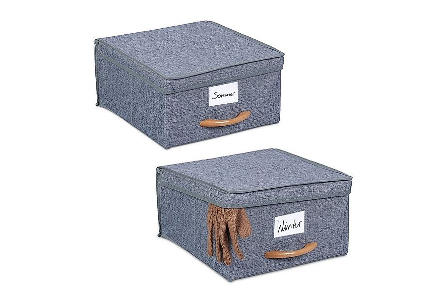 relaxdays Aufbewahrungsbox mit Deckel 2er Set günstig online kaufen
