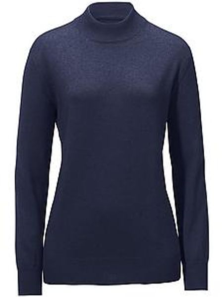 Stehbund-Pullover Modell Sabrina Peter Hahn blau günstig online kaufen