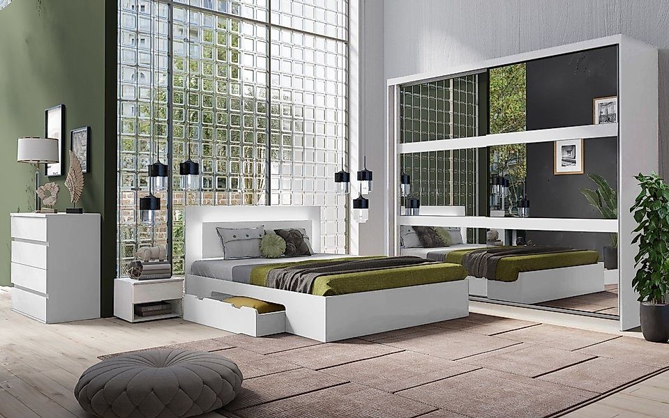 Möbel für Dich Komplettschlafzimmer Fino weiß, günstig online kaufen