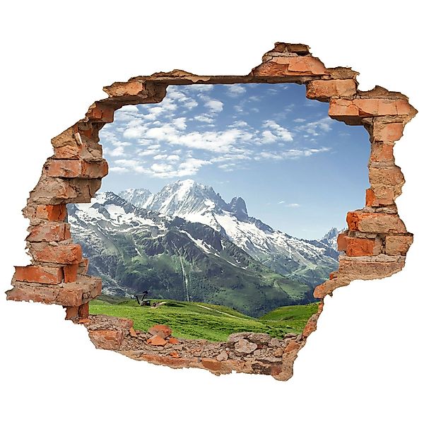 WallSpirit Wandtattoo Wanddurchbruch "Almwiese und Berge", günstig online kaufen