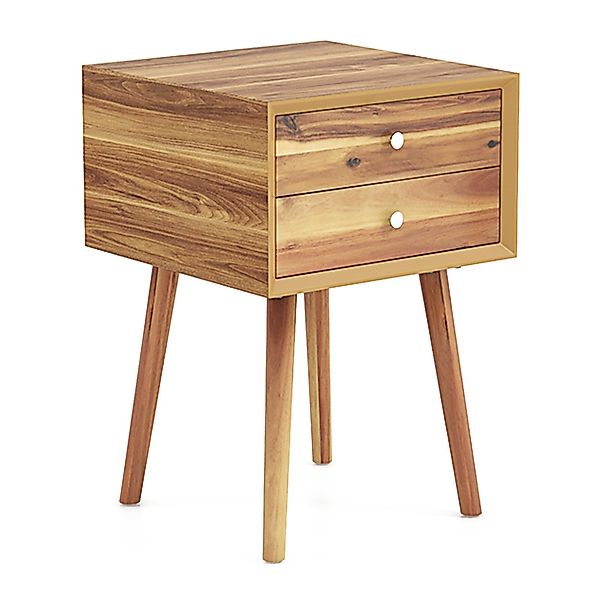 COSTWAY Nachttisch (1-St), Nachtschrank mit 2 günstig online kaufen