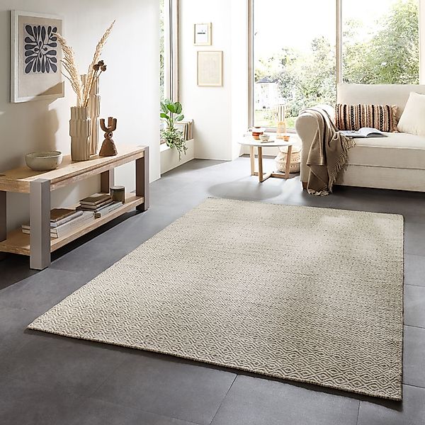 OTTO home Wollteppich »Daoulas« rechteckig 10 mm Höhe Handweb Teppich, rein günstig online kaufen