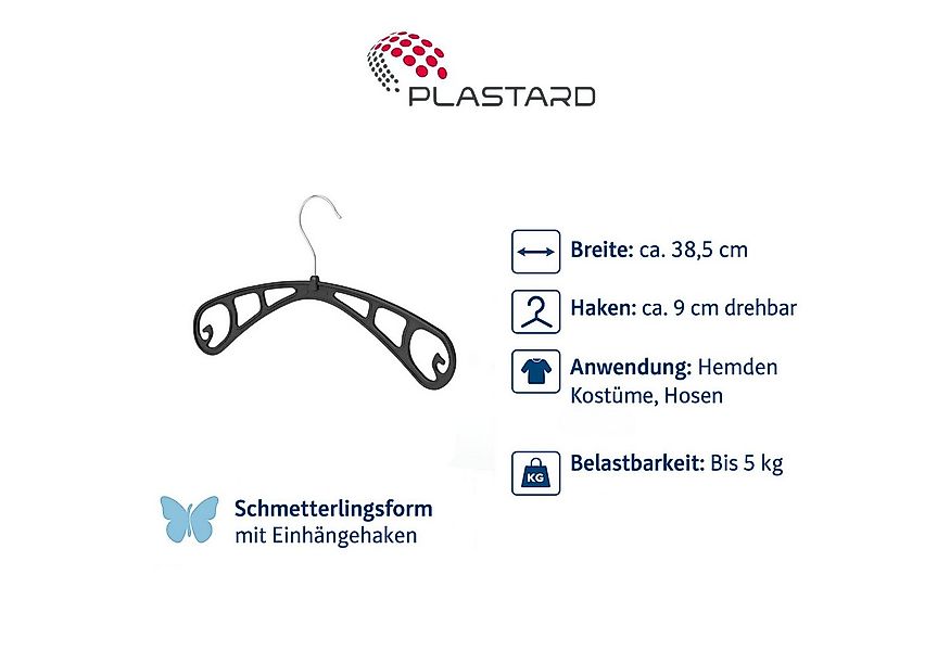 Plastard Kleiderbügel Platzsparend strapazierfähiger, 360° drehbar, bis 5 k günstig online kaufen