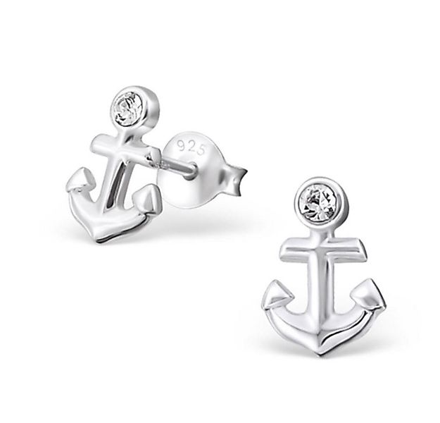 Order & Smile Schmuck Paar Ohrstecker Silber Ohrstecker Anker mit Zirkonia günstig online kaufen
