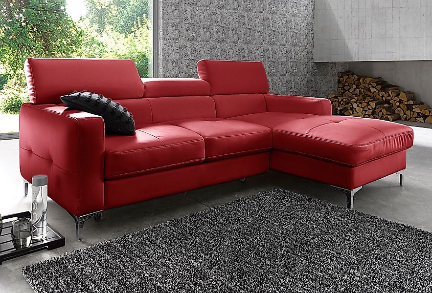 COTTA Ecksofa Sammy L-Form, mit Kopfteilverstellung, günstig online kaufen