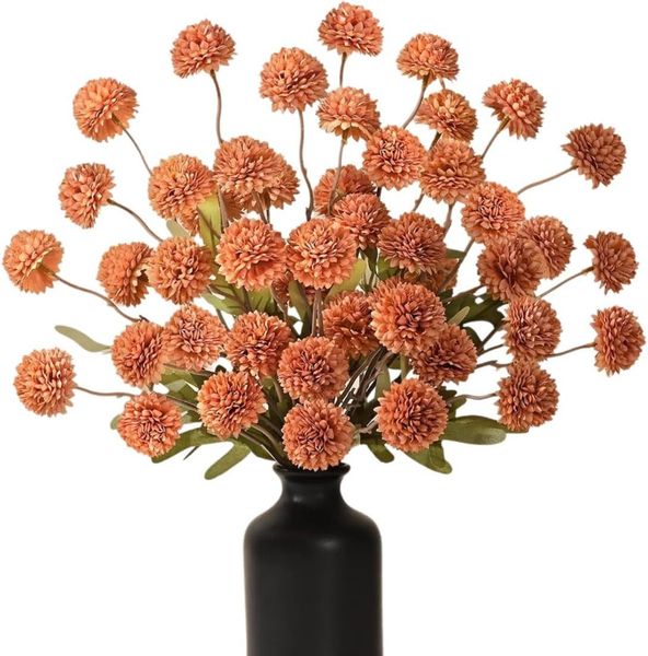 Kunstblumenstrauß Herbstblumen Künstlich Pompon Chrysantheme Kugel günstig online kaufen