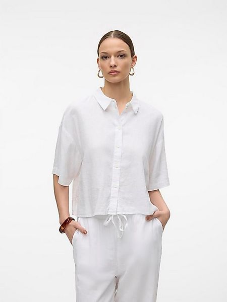 Vero Moda Hemdbluse "VMLINN LINEN 2/4 SHORT SHIRT WVN NOOS" günstig online kaufen