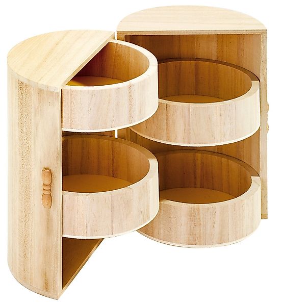 VBS Aufbewahrungsbox Holz-Schränkchen, rund günstig online kaufen