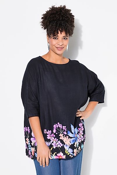 MIAMODA Longbluse Bluse oversized Musselin Blüten günstig online kaufen