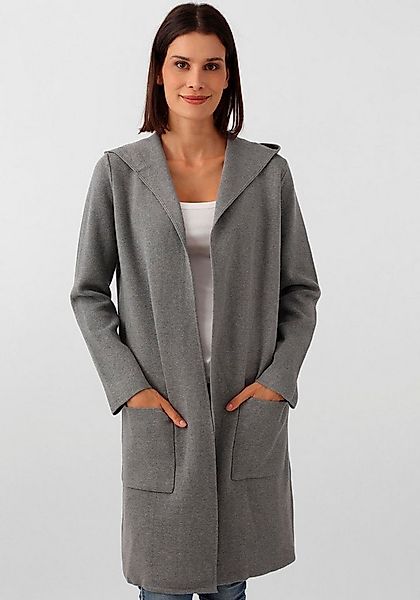 Zwillingsherz Cardigan Kapuze, Taschen, Langarm, ohne Verschluss günstig online kaufen