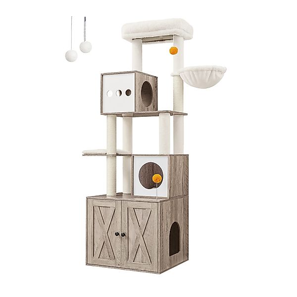 FEANDREA Kratzbaum, mit Katzenklo-Schrank 185cm Kratzsäule günstig online kaufen