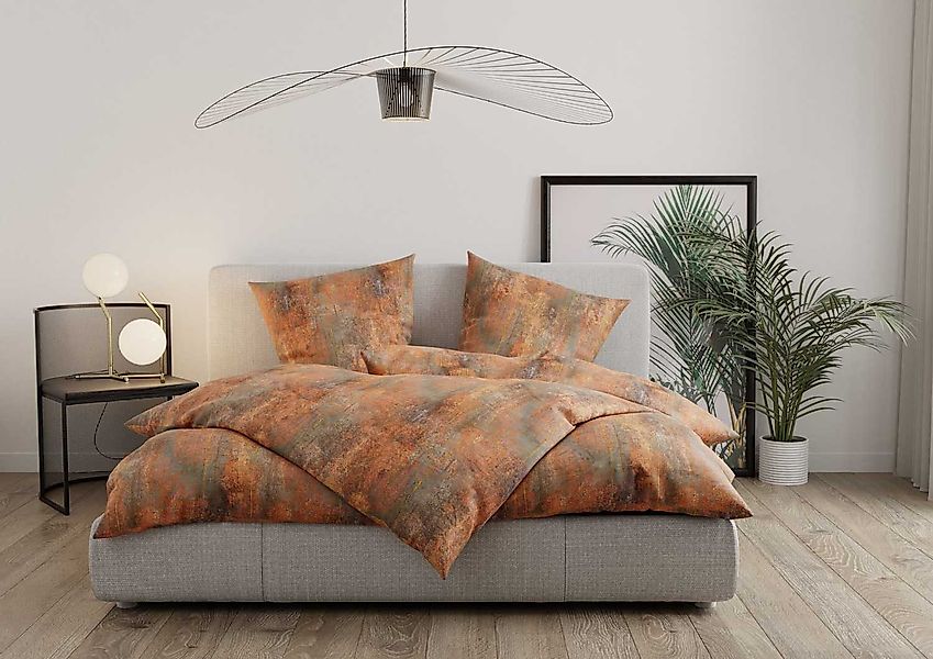 BETTWAESCHE-MIT-STIL Bettwäsche Mako Satin Bettwäsche Rost günstig online kaufen