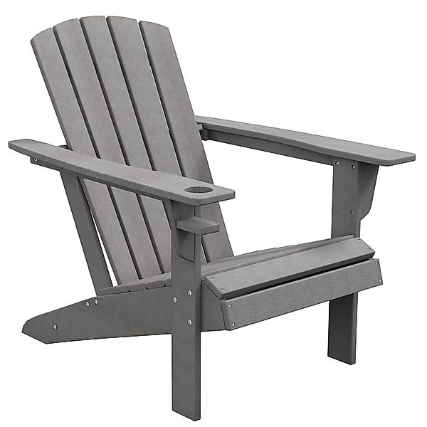 Outsunny Gartenstuhl Gartenstuhl mit Getränkehalter (Terrassenstuhl, günstig online kaufen