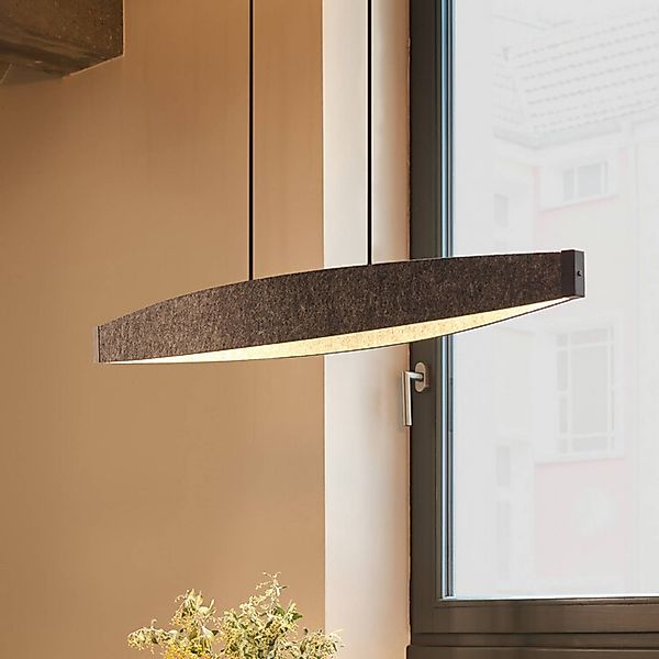 OSRAM LED-Hängelampe Decor Flat Felt, grau, Filz, 3.000 K günstig online kaufen