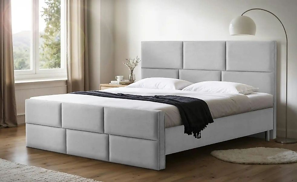 Boxbett mit Bettkasten Adria ¦ grau ¦ Maße (cm): B: 180 H: 110 Betten > Pol günstig online kaufen