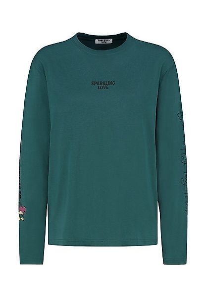 SUBLEVEL Langarmshirt Damen Langarm-Shirt mit Rückenprint langarm, lockerer günstig online kaufen
