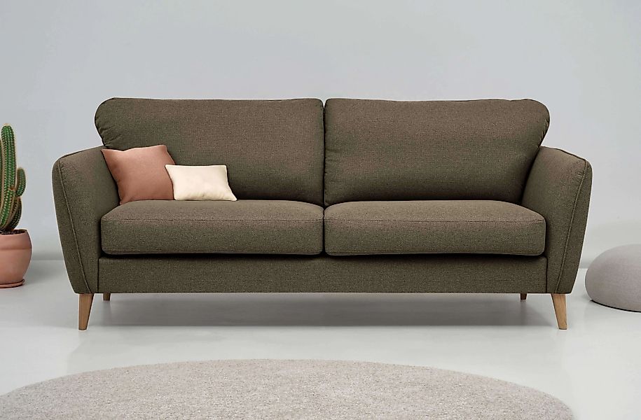 Home affaire 3-Sitzer "MARSEILLE 3er Sofa 206 cm, Cord, Flachgewebe, Strukt günstig online kaufen