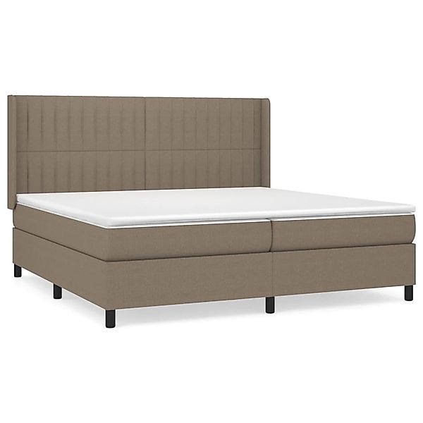 vidaXL Boxspringbett mit Matratze Taupe 200x200 cm Stoff1377532 günstig online kaufen