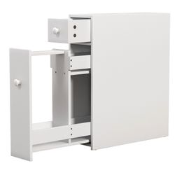 COSTWAY Badregal Nischenschrank, schmal, mit Schubladen, günstig online kaufen