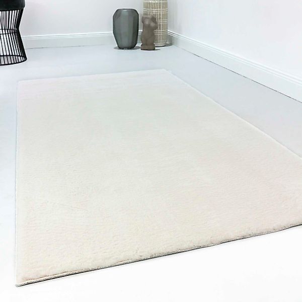 Homie Living Teppich »Villa Rosso«, rechteckig, 15 mm Höhe, Kurzflor, Uni F günstig online kaufen