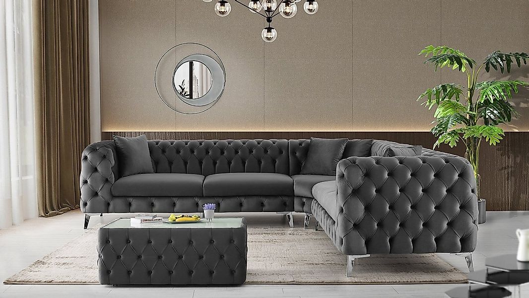 Polsterei Marya Ecksofa CHELSEA LONG ECK STOFF, 5-Sitzer Eck Sofa mit Hochw günstig online kaufen
