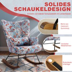 HomeMiYN Schaukelstuhl Patchwork Sessel Schwingsessel Relaxstuhl günstig online kaufen