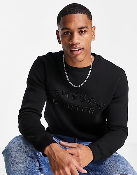 Jameson Carter – Clayton – Sweatshirt in Schwarz günstig online kaufen
