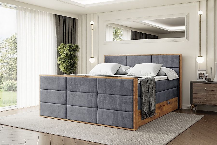 ALTDECOR Boxspringbett LOLLI1-Z KING (Multipocket-Matratze H4, günstig online kaufen