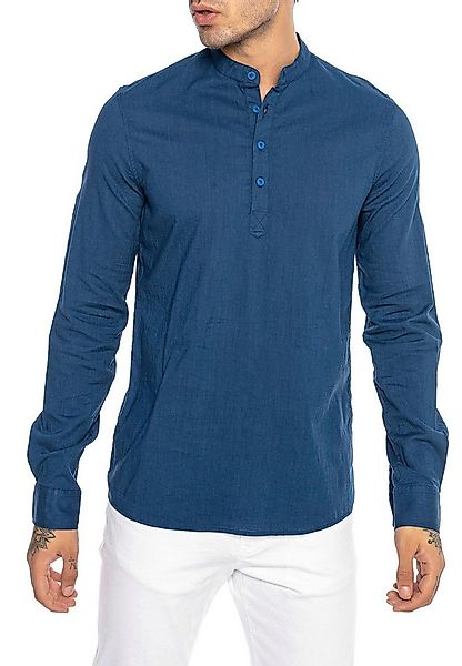 RedBridge Langarmshirt mit Stehkragen – Schlupfhemd-Stil, Minimalistisches günstig online kaufen
