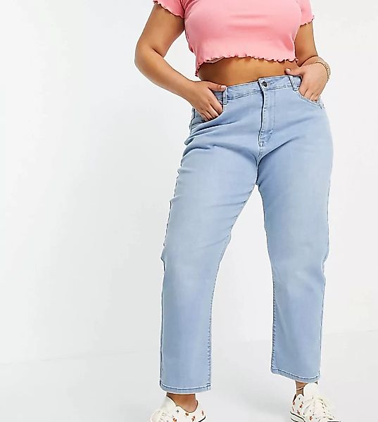 Lasula Plus – Jeans mit geradem Bein in Blau günstig online kaufen
