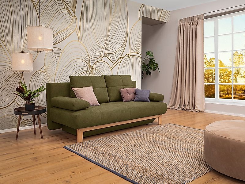 alina Schlafsofa "Ama" mit Bettfunktion und Stauraum günstig online kaufen