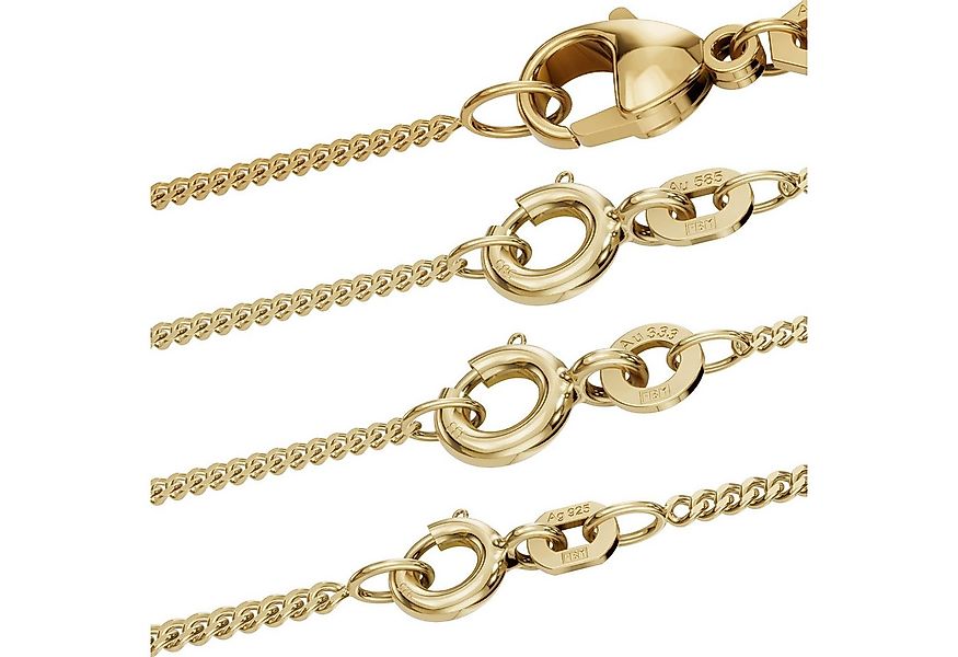 HOPLO Panzerkette Goldkette Panzerkette Halskette Breite 1,4 mm 36 cm 333 - günstig online kaufen