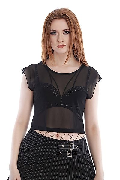 Banned Crop-Top Bauchfreies Oberteil Sinead Mesh günstig online kaufen