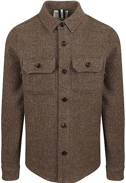 Profuomo Textured Overshirt Wool Braun - Größe XL günstig online kaufen