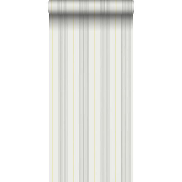 Sanders & Sanders Tapete Streifen Grau und Gelb 53 cm x 10.05 m günstig online kaufen