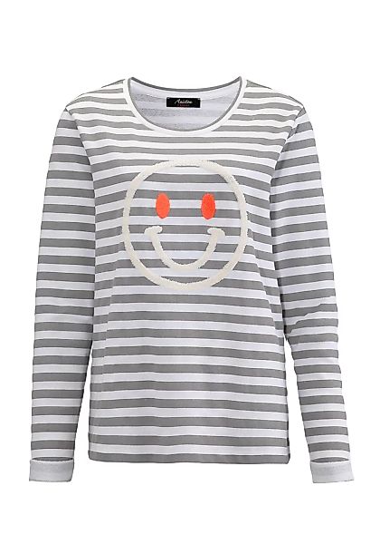 Aniston CASUAL Sweatshirt, mit fröhlicher Smiley-Applikation günstig online kaufen