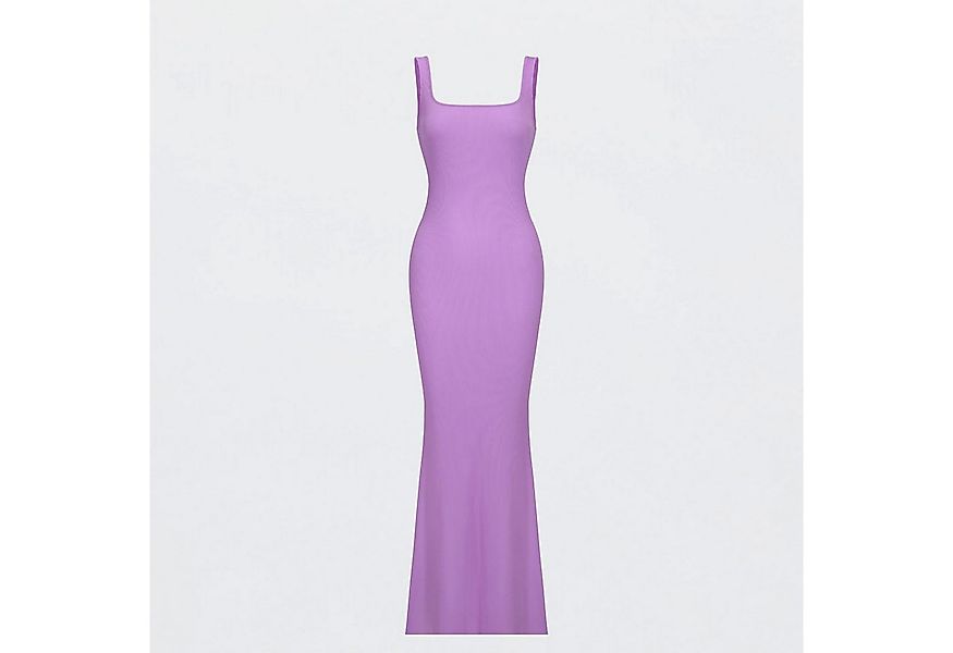 cfab by creamy fabrics Jerseykleid Ribbed Tank Top Maxikleid-Violett-XS (1- günstig online kaufen