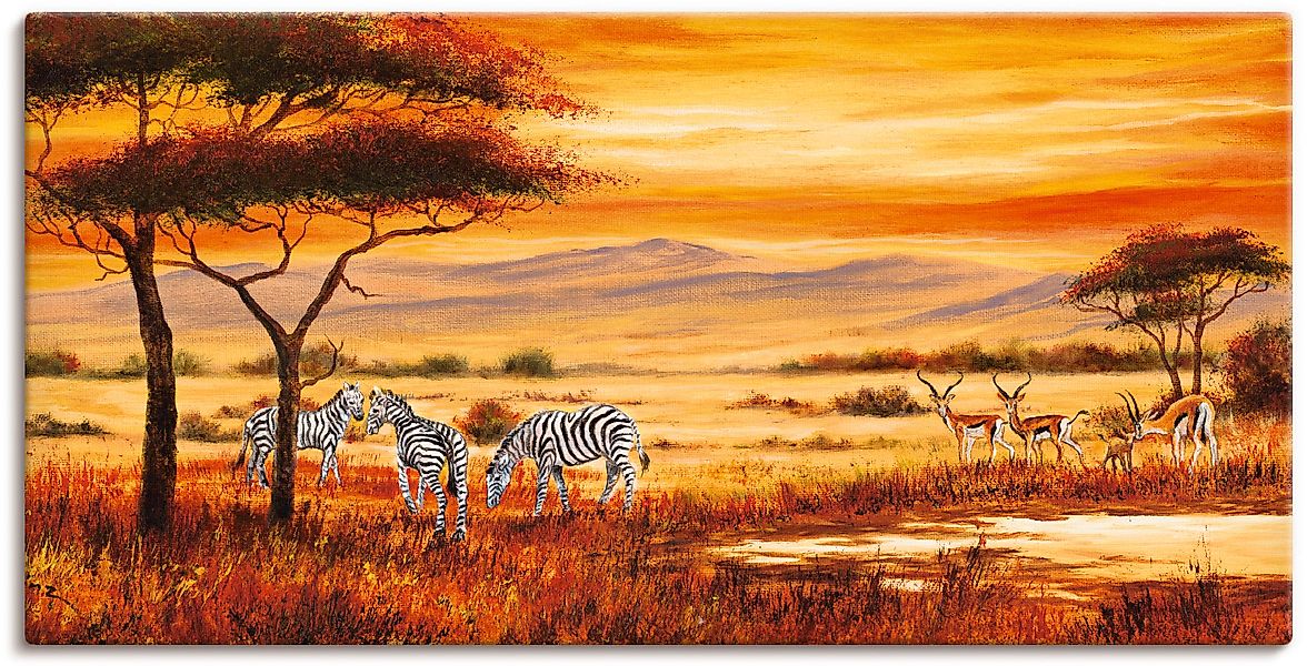 Artland Wandbild "Afrikanische Landschaft I", Afrika, (1 St.), als Leinwand günstig online kaufen