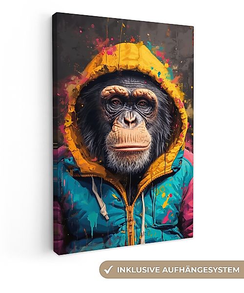 OneMillionCanvasses® Leinwandbild Graffiti - Schimpanse - günstig online kaufen