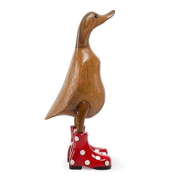 Rikmani Dekofigur Holzfigur Ente Stiefel - günstig online kaufen