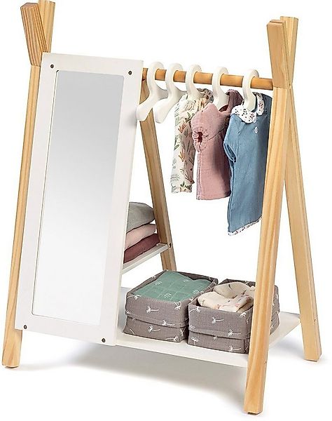 MUSTERKIND® Puppenkleiderschrank Puppen-Garderobe - Viola, natur/weiß günstig online kaufen