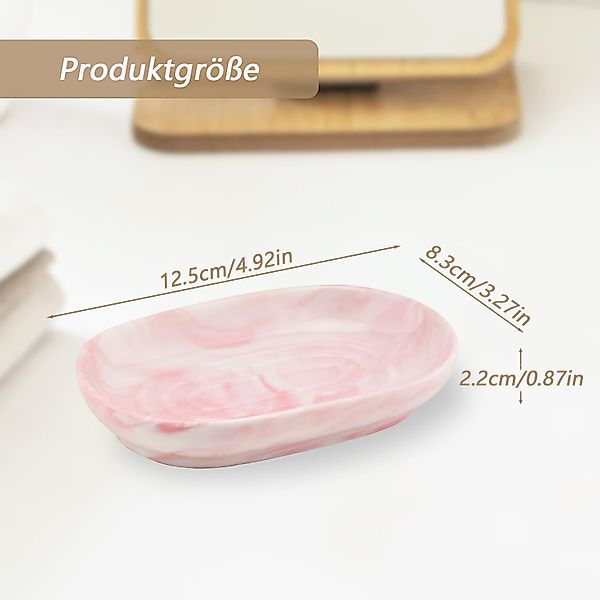 Auledio Seifenschale Keramik-Seifenschale im Marmorlook, rutschfest, günstig online kaufen